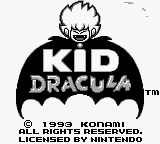 Kid Dracula (USA, Europe) Title Screen